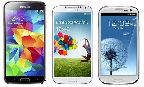 Samsung Galaxy S3, Samsung Galaxy S4, Samsung Galaxy S5