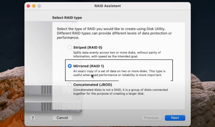 RAID Mac OS X
